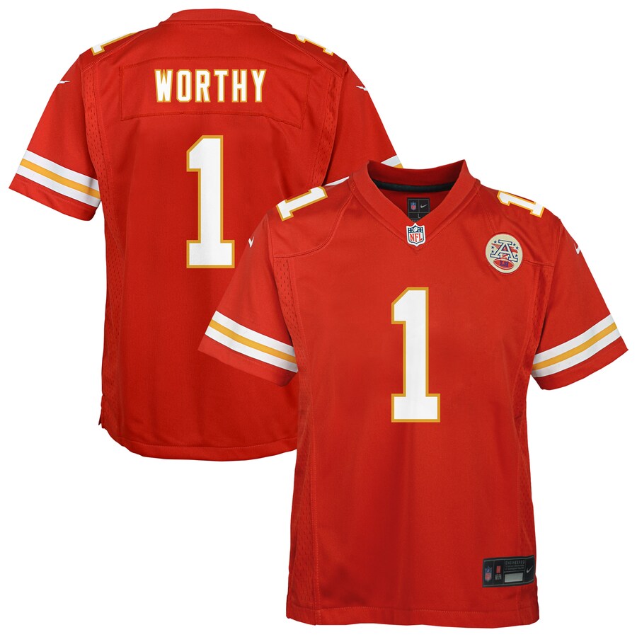 Youth Kansas City Chiefs Xavier Worthy Nike Red Team Game Jersey - U-jersey