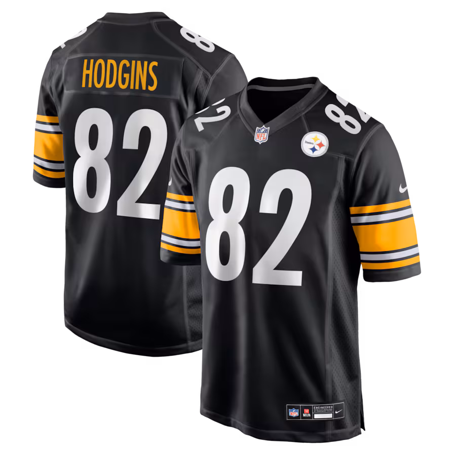 Men's Pittsburgh Steelers Isaiah Hodgins Nike Black Team Game Jersey - U-jersey