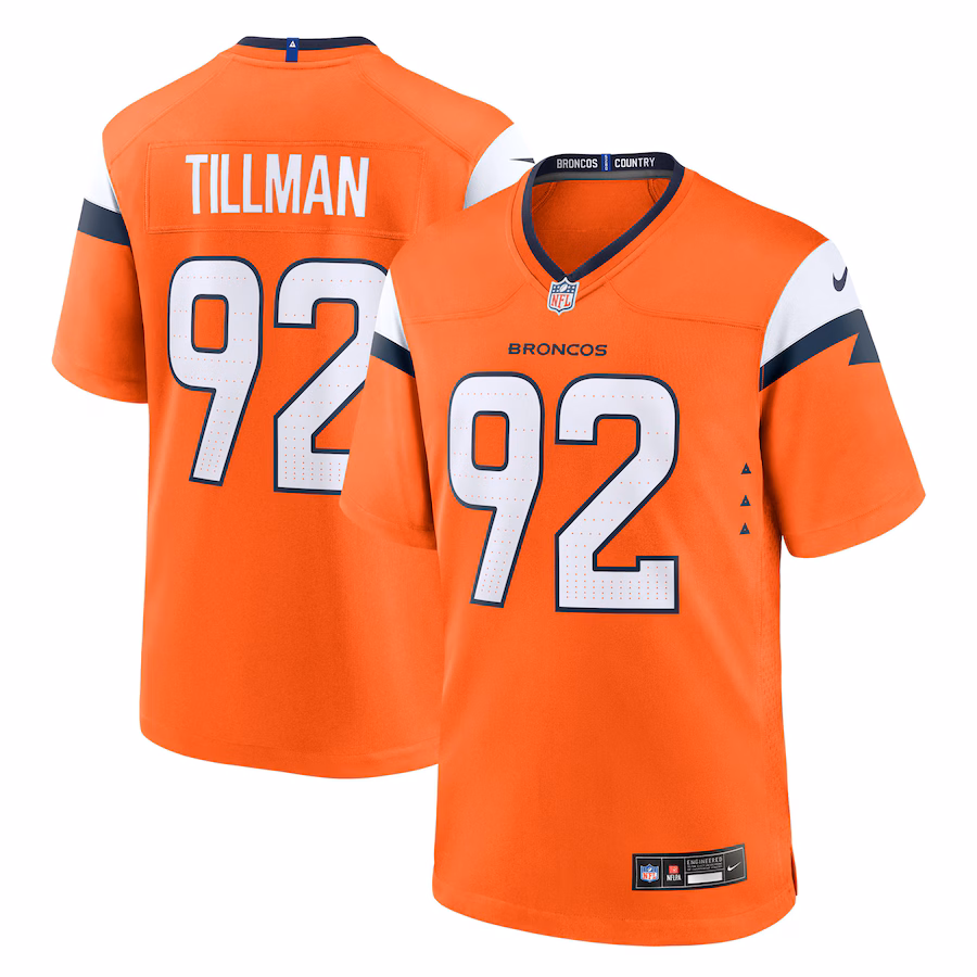 Men's Denver Broncos Dondrea Tillman Nike Orange Team Game Jersey - U-jersey
