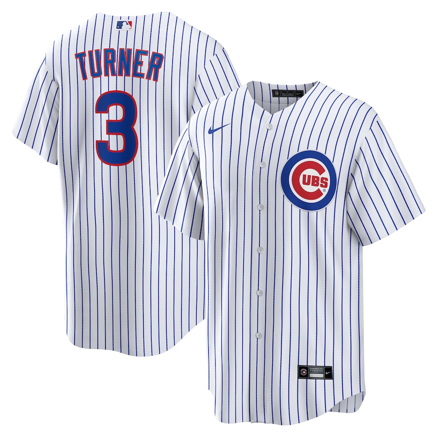 Men's Chicago Cubs Justin Turner Nike White Home Replica Jersey - U-jersey