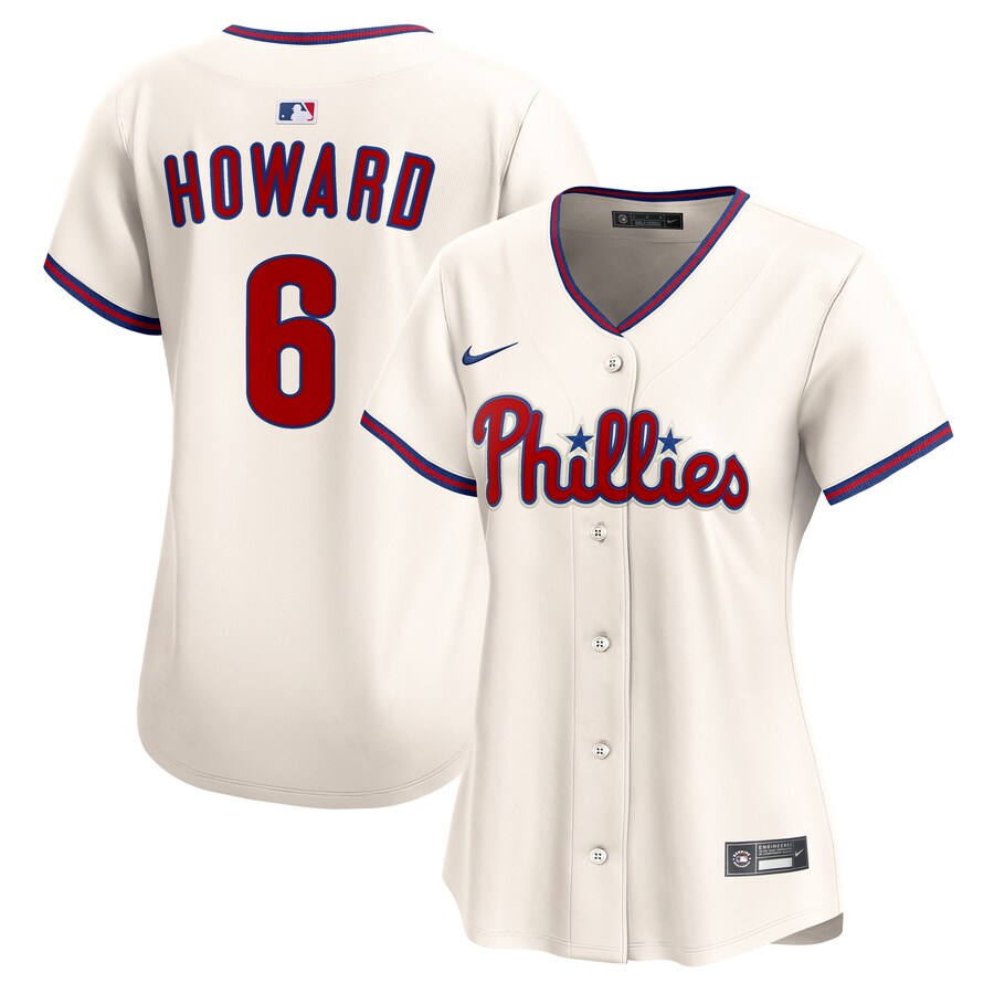 Women's Philadelphia Phillies Ryan Howard Nike Cream Alternate 2 Limited Jersey - U-jersey