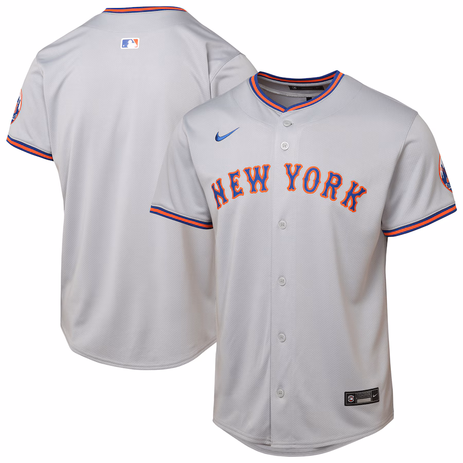 Youth New York Mets Gray Road Limited Jersey - U-jersey