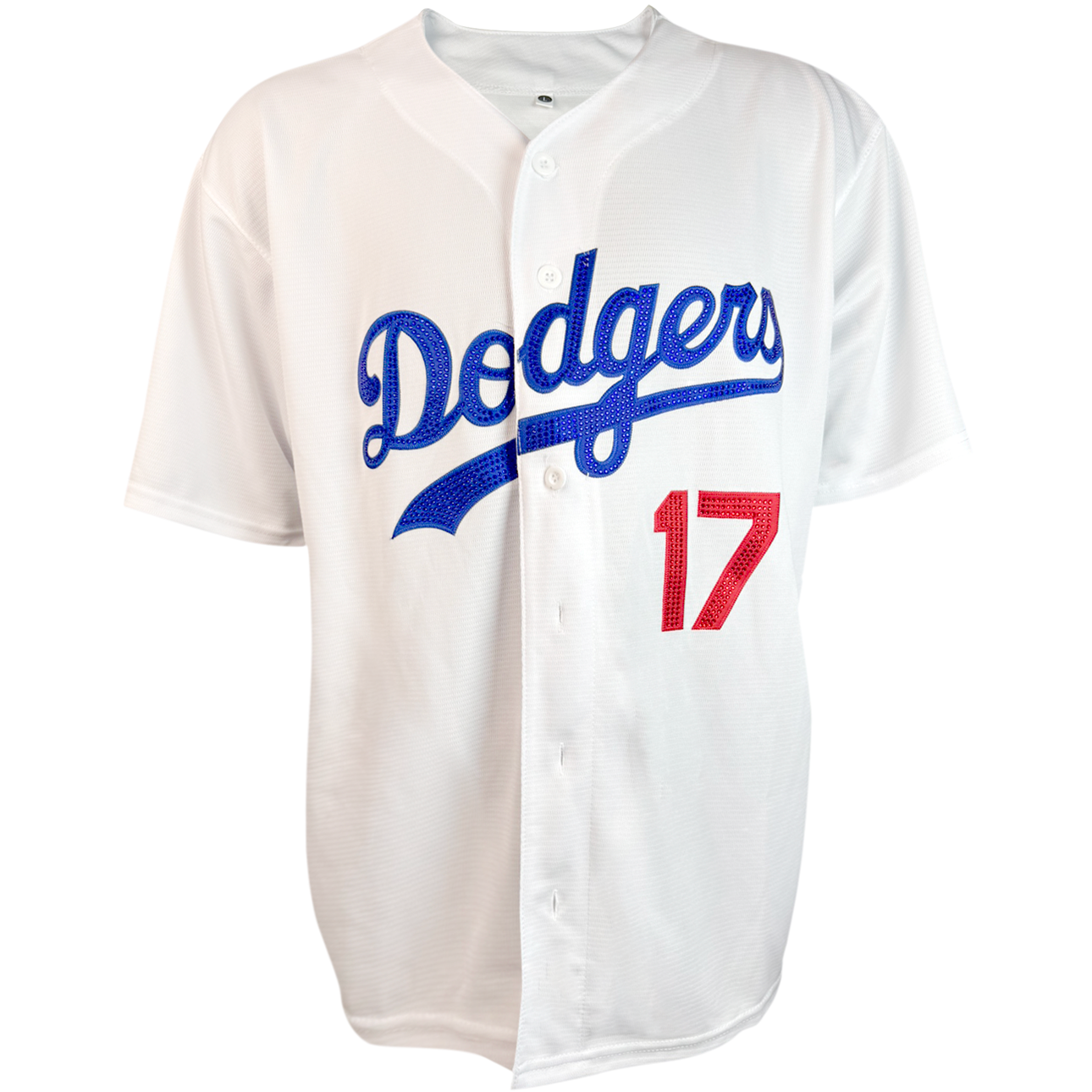 [Diamond-Studded Collector's Edition,logo-free] Shohei Ohtani Los Angeles Dodgers Home Limited Edition Player Jersey - White - U-jersey