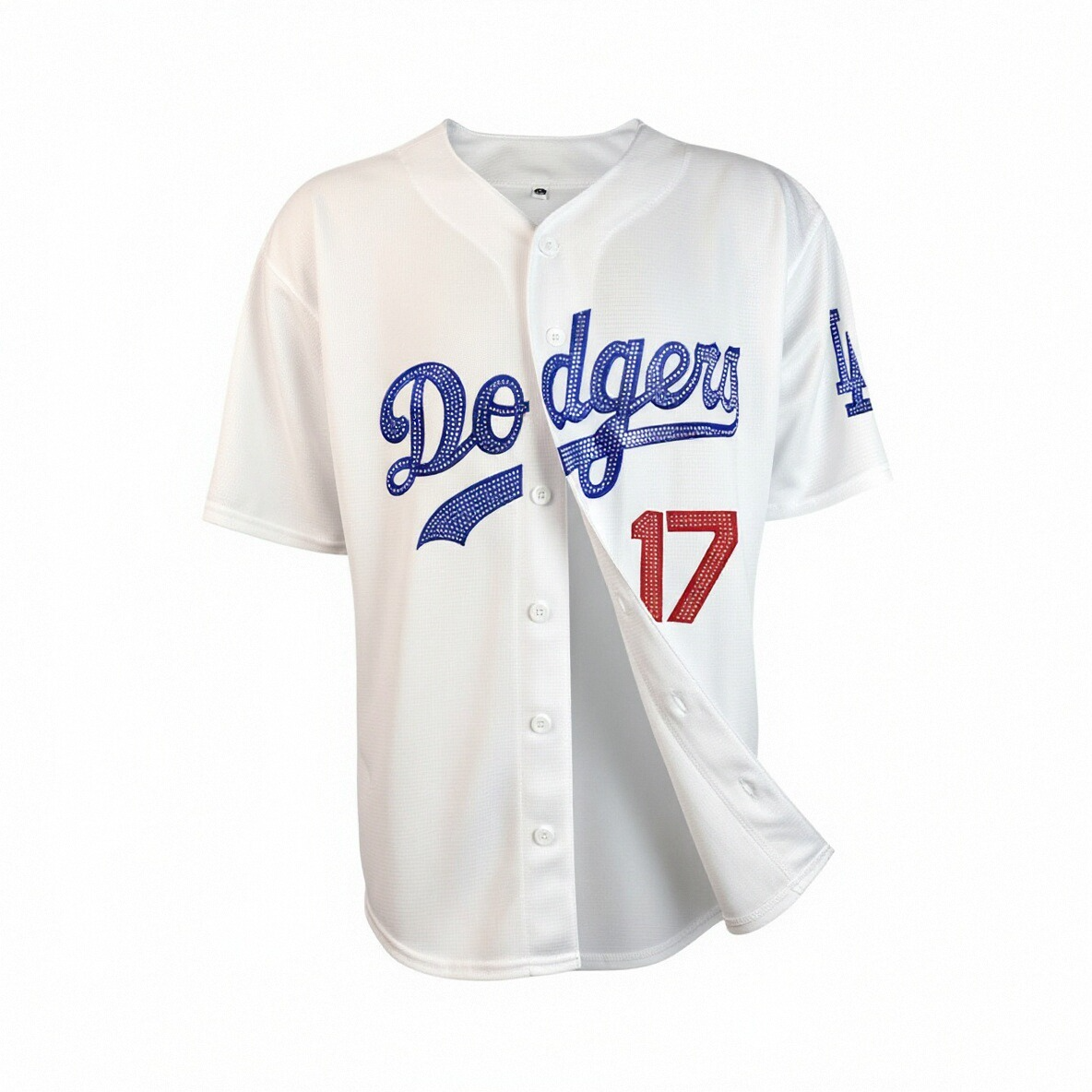 [Diamond-Studded Collector's Edition,logo-free] Shohei Ohtani Los Angeles Dodgers Home Limited Edition Player Jersey - White - U-jersey