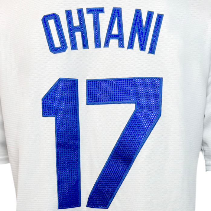 [Diamond-Studded Collector's Edition,logo-free] Shohei Ohtani Los Angeles Dodgers Home Limited Edition Player Jersey - White - U-jersey