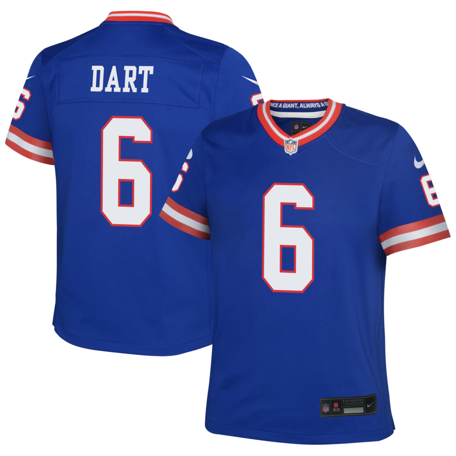 Youth New York Giants Jaxson Dart Nike Royal Alternate 2 Game Jersey - U-jersey