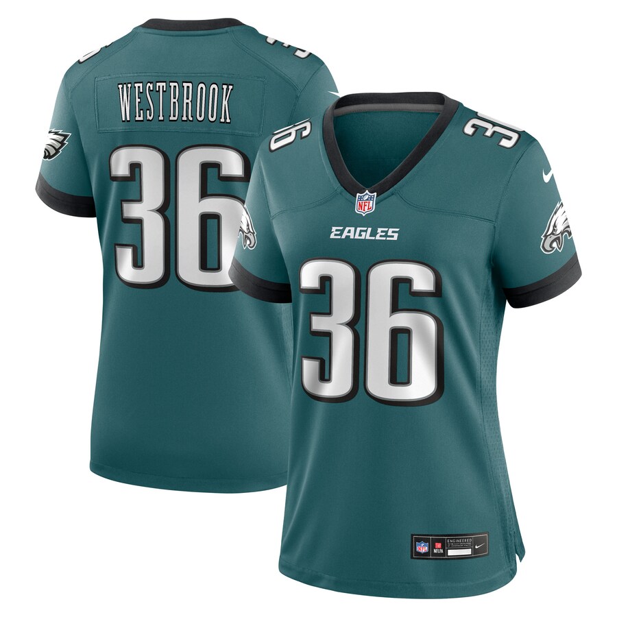 Women's Philadelphia Eagles Brian Westbrook Nike Midnight Green Team Retired Game Jersey - U-jersey