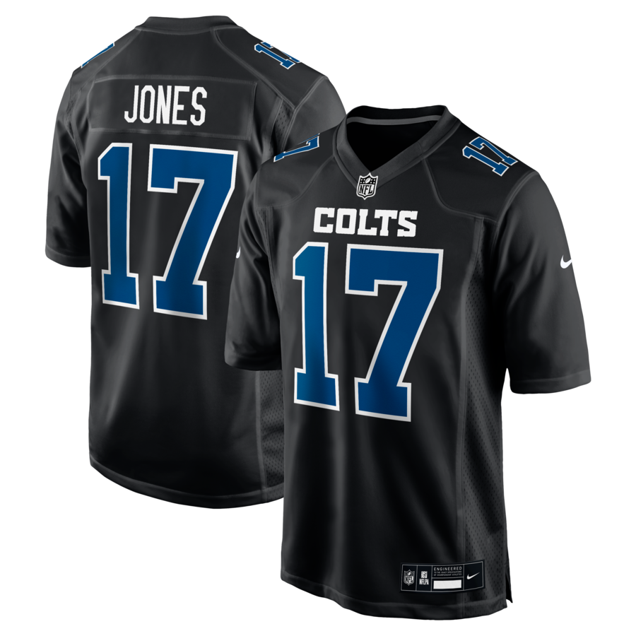 Men's Indianapolis Colts Daniel Jones Nike Carbon Black Fashion Game Jersey - U-jersey
