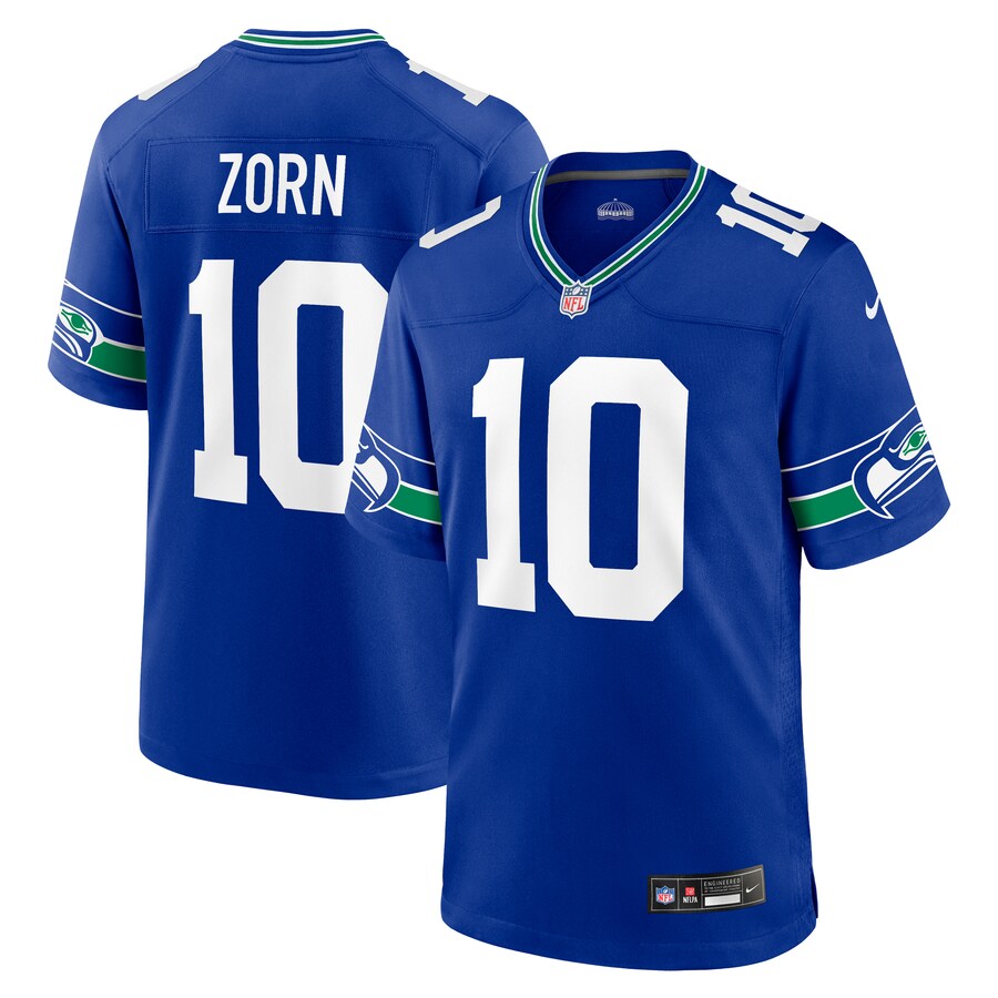 Men's Seattle Seahawks Jim Zorn Nike Royal Retired Player Alternate Game Jersey - U-jersey