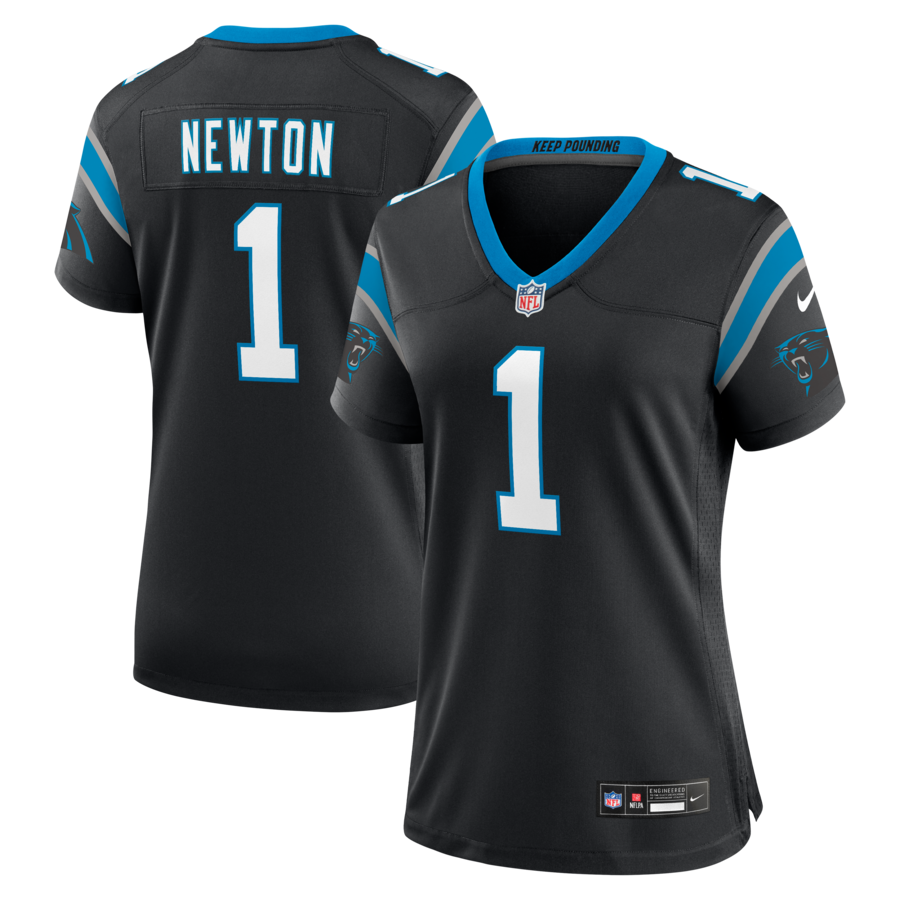 Women's Carolina Panthers Cam Newton Nike Black Team Retired Game Jersey - U-jersey
