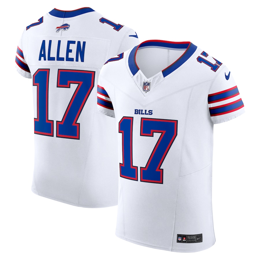 Men's Buffalo Bills Josh Allen Nike White Vapor F.U.S.E. Elite Jersey - U-jersey