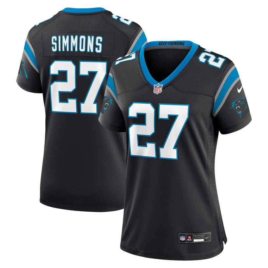 Women's Carolina Panthers Isaiah Simmons Nike Black Team Game Jersey - U-jersey