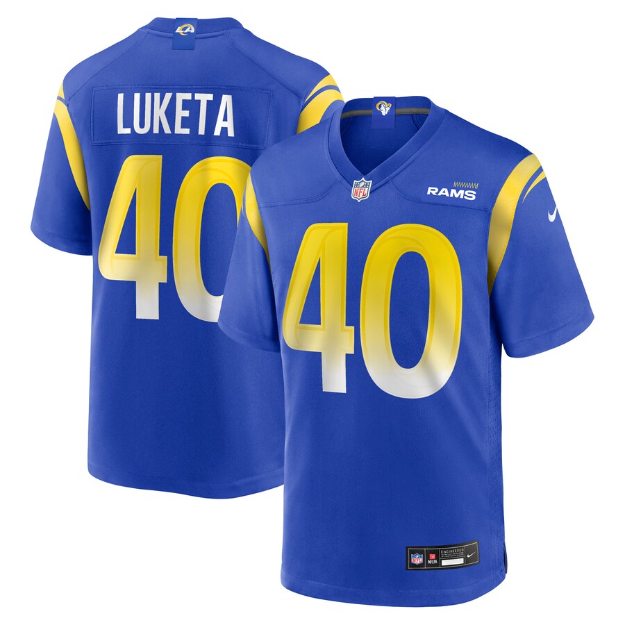 Men's Los Angeles Rams Jesse Luketa Nike Royal Team Game Jersey - U-jersey