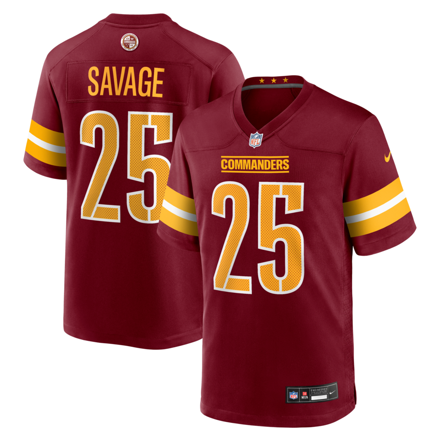 Men's Washington Commanders Darnell Savage Nike Burgundy Team Game Jersey - U-jersey