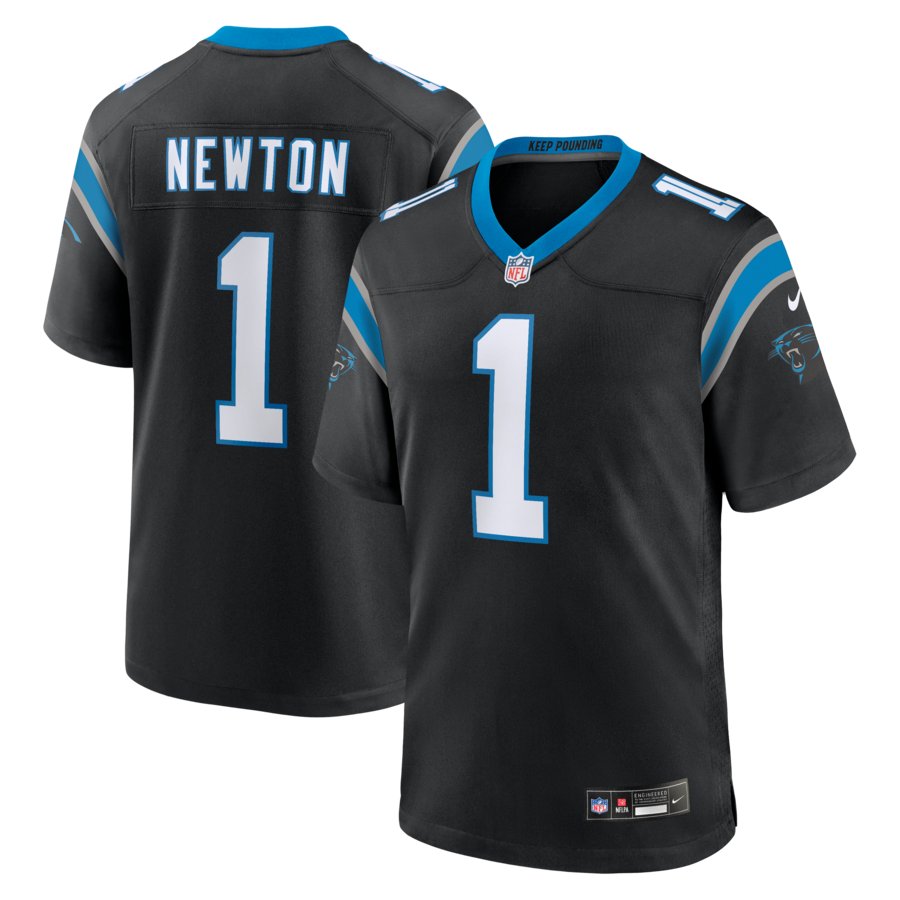 Men's Carolina Panthers Cam Newton Nike Black Team Retired Game Jersey - U-jersey