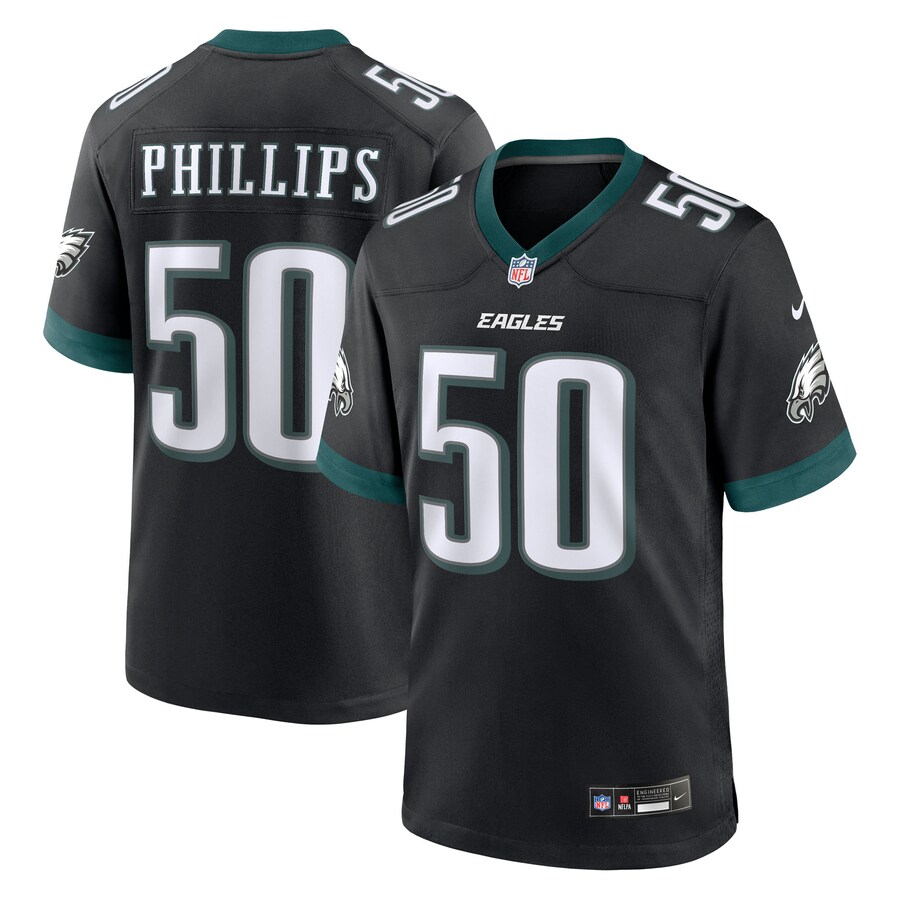 Men's Philadelphia Eagles Jaelan Phillips Nike Black Alternate Game Jersey - U-jersey