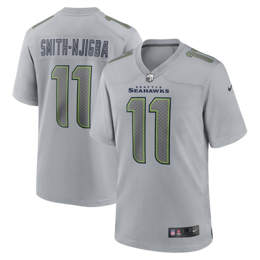 Men's Seattle Seahawks Jaxon Smith-Njigba Nike Gray Atmosphere Fashion Game Jersey - U-jersey