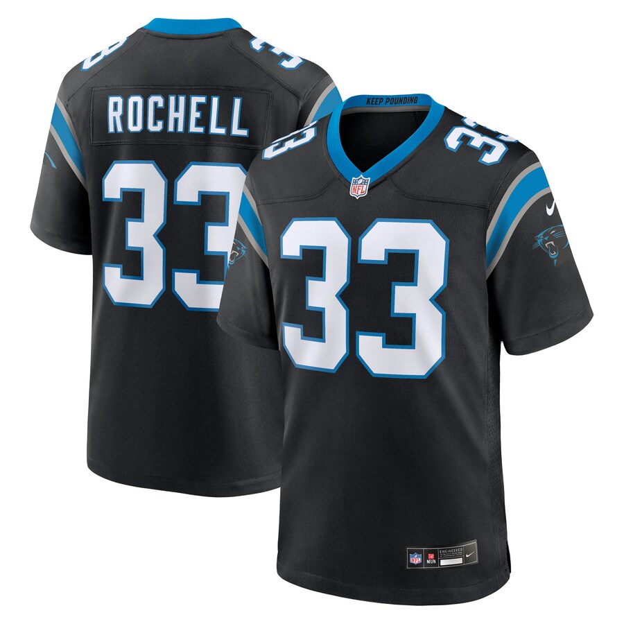 Men's Carolina Panthers Robert Rochell Nike Black Team Game Jersey - U-jersey