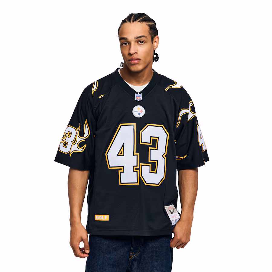 Unisex Pittsburgh Steelers Troy Polamalu Mitchell & Ness x Golf Wang Black 2005 Legacy Fashion Jersey - U-jersey