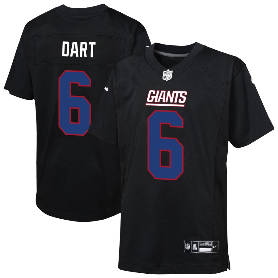Youth New York Giants Jaxson Dart Nike Carbon Black Fashion Game Jersey - U-jersey