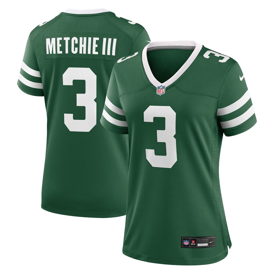 Women's New York Jets John Metchie III Nike Legacy Green Team Game Jersey - U-jersey