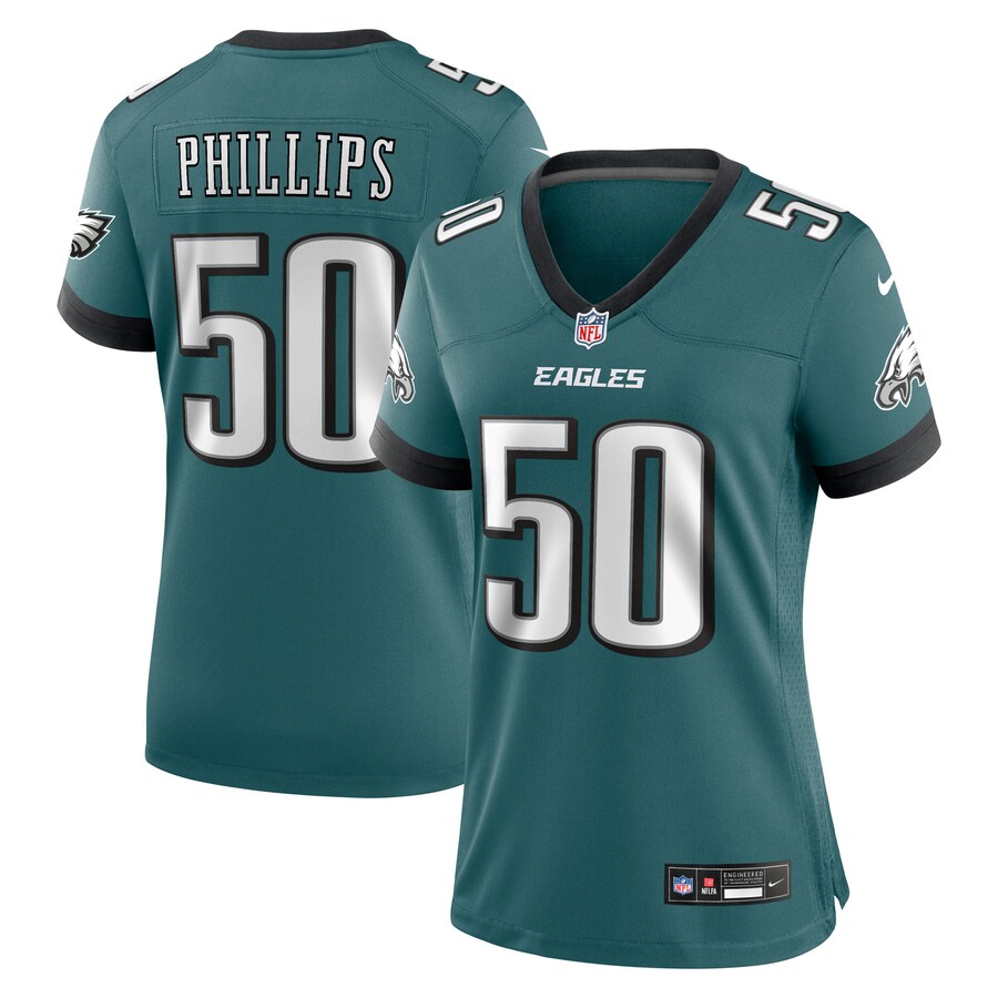 Women's Philadelphia Eagles Jaelan Phillips Nike Midnight Green Team Game Jersey - U-jersey