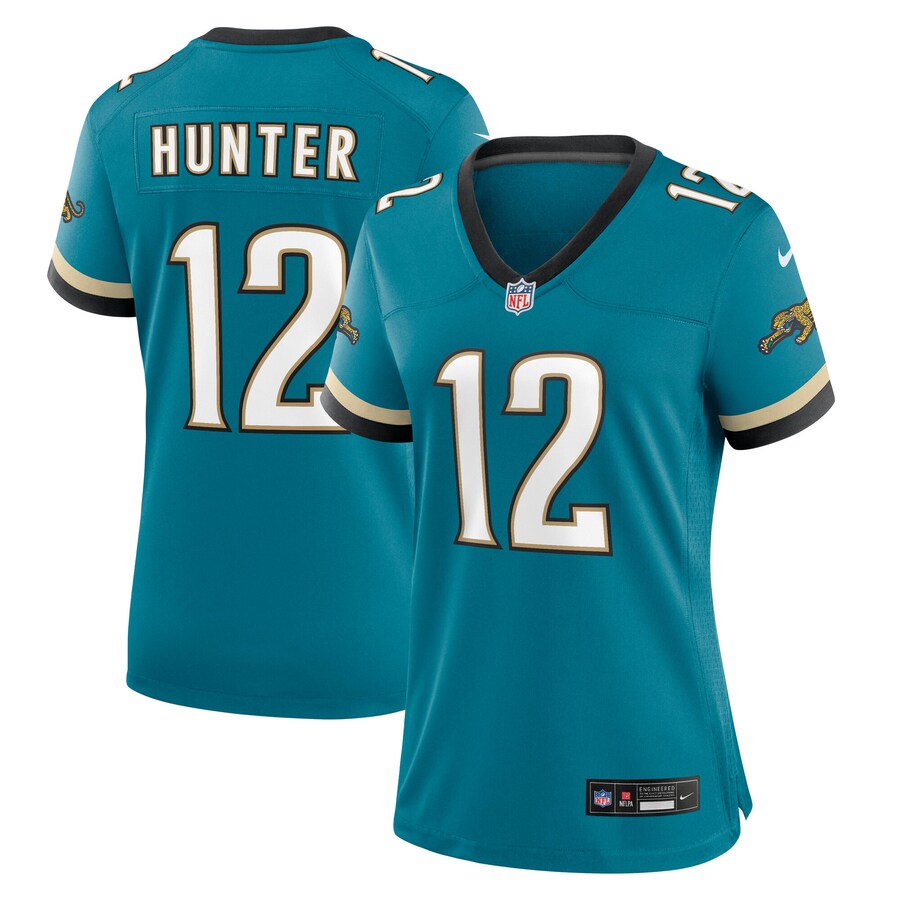 Women's Jacksonville Jaguars Travis Hunter Nike Teal Alternate 2 Prowler Throwback Game Jersey - U-jersey