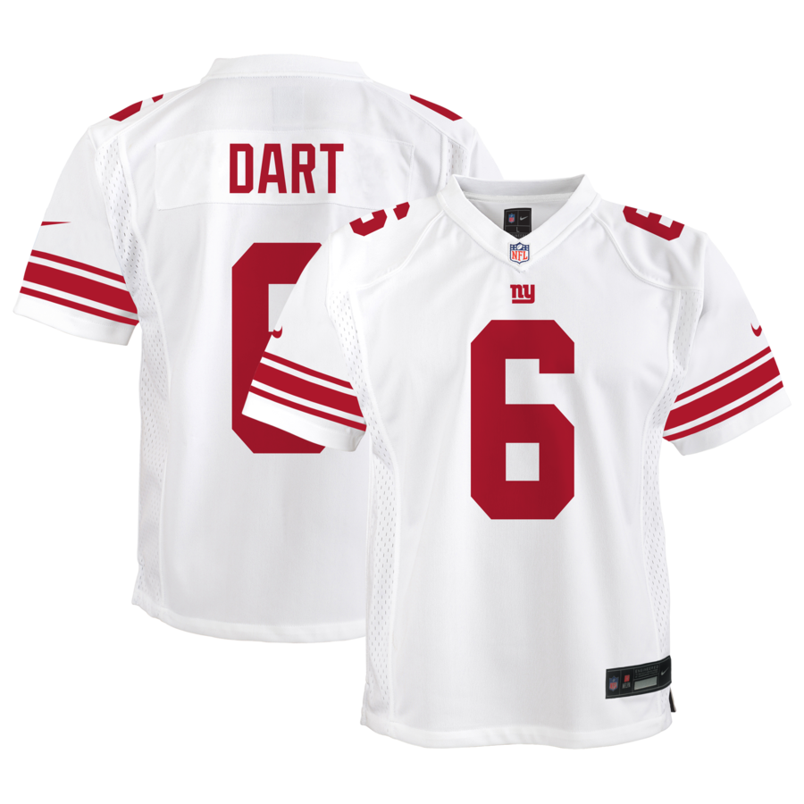 Youth New York Giants Jaxson Dart Nike White Game Jersey - U-jersey