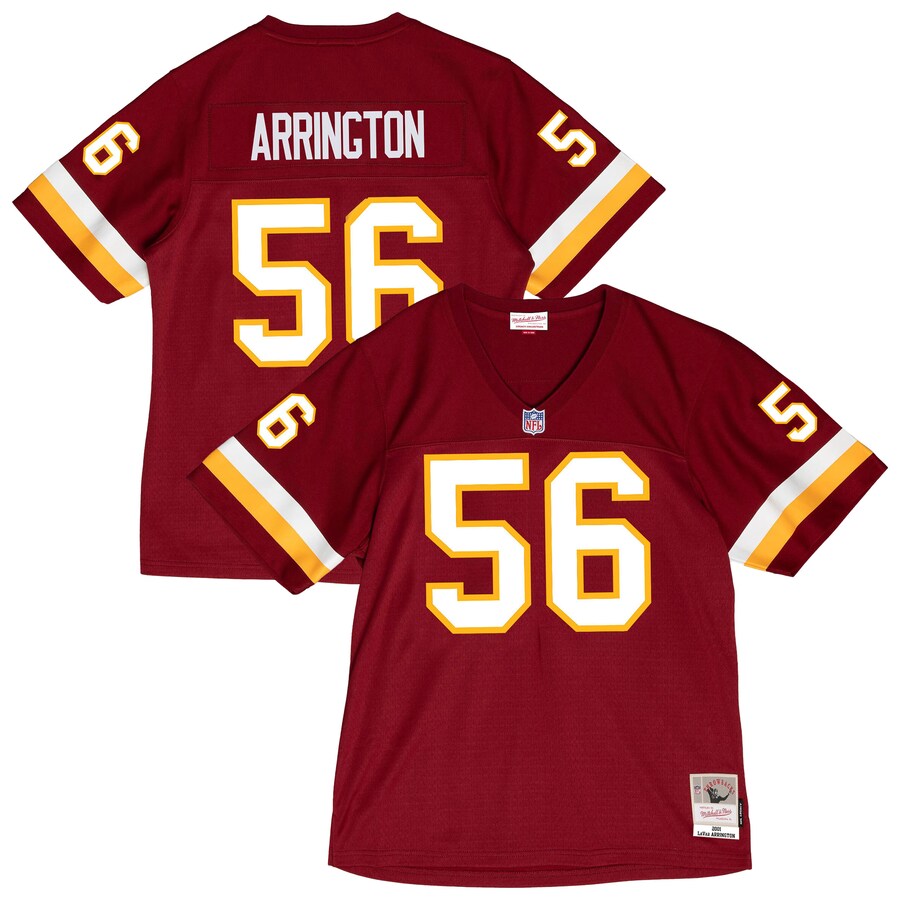 Men's Washington Commanders LaVar Arrington Mitchell & Ness Burgundy 2001 Legacy Throwback Replica Jersey - U-jersey
