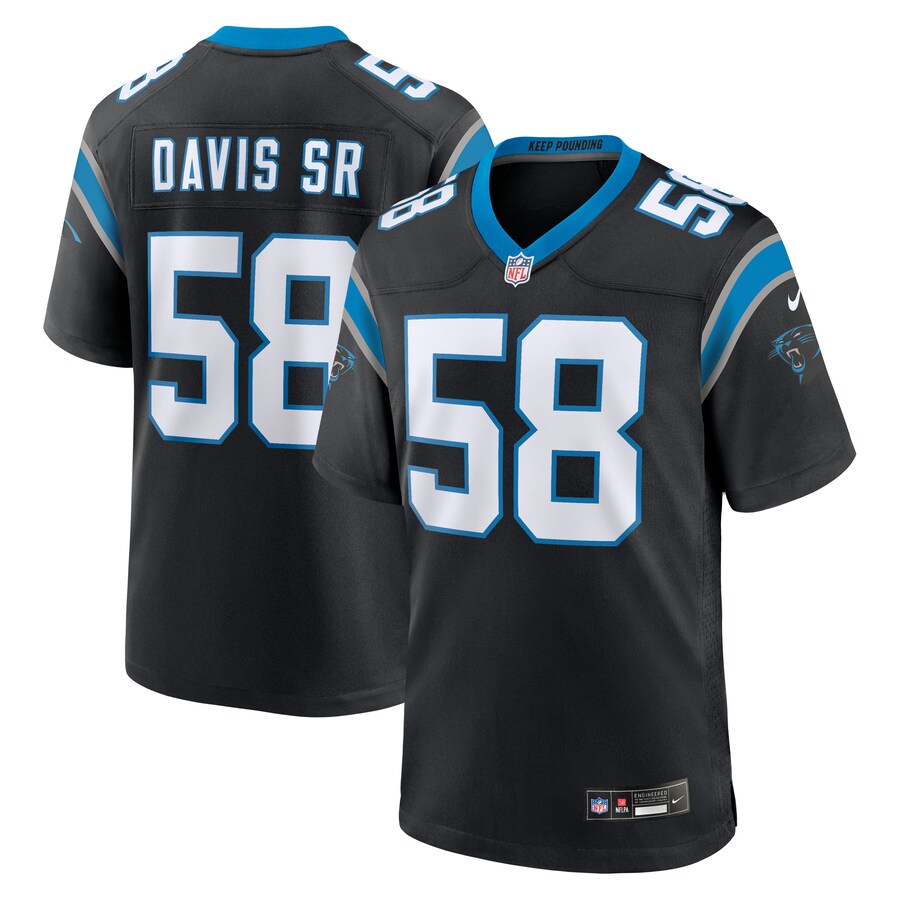 Men's Carolina Panthers Thomas Davis Sr. Nike Black Team Retired Game Jersey - U-jersey