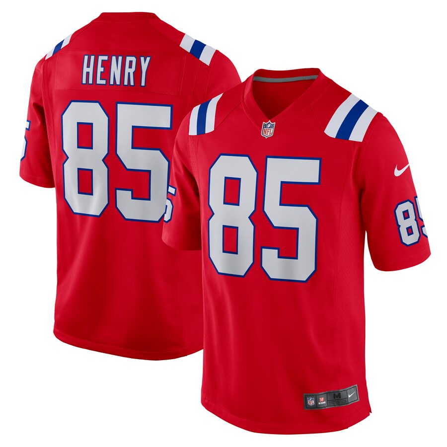 Men's New England Patriots Hunter Henry Nike Red Game Alternate Jersey - U-jersey