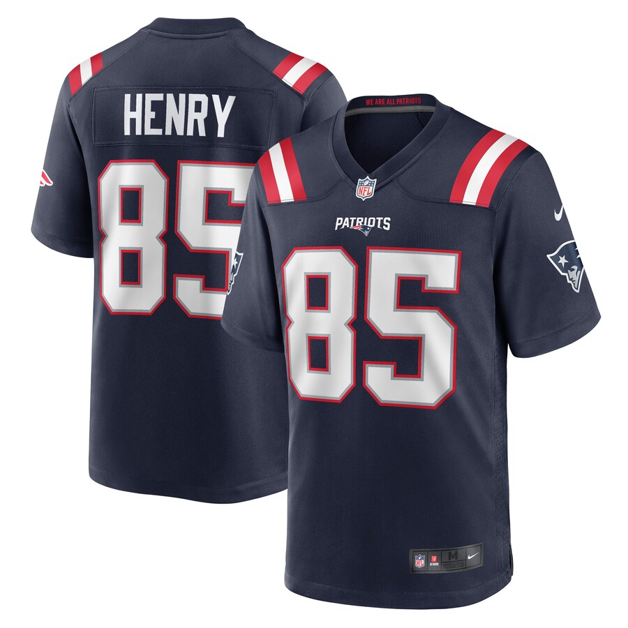 Men's New England Patriots Hunter Henry Nike Navy Team Game Jersey - U-jersey