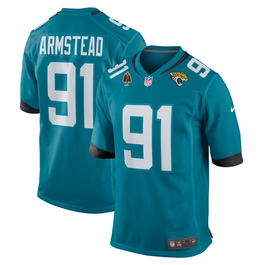 Men's Jacksonville Jaguars Arik Armstead Nike Teal Team Walter Payton Man of the Year Game Jersey - U-jersey