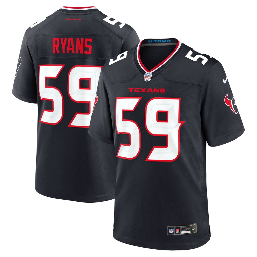 Men's Houston Texans DeMeco Ryans Nike Navy Team Retired Game Jersey - U-jersey
