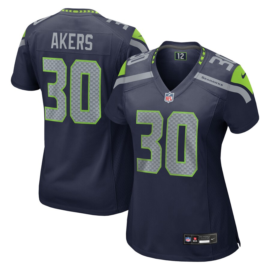 Women's Seattle Seahawks Cam Akers Nike College Navy Team Game Jersey - U-jersey