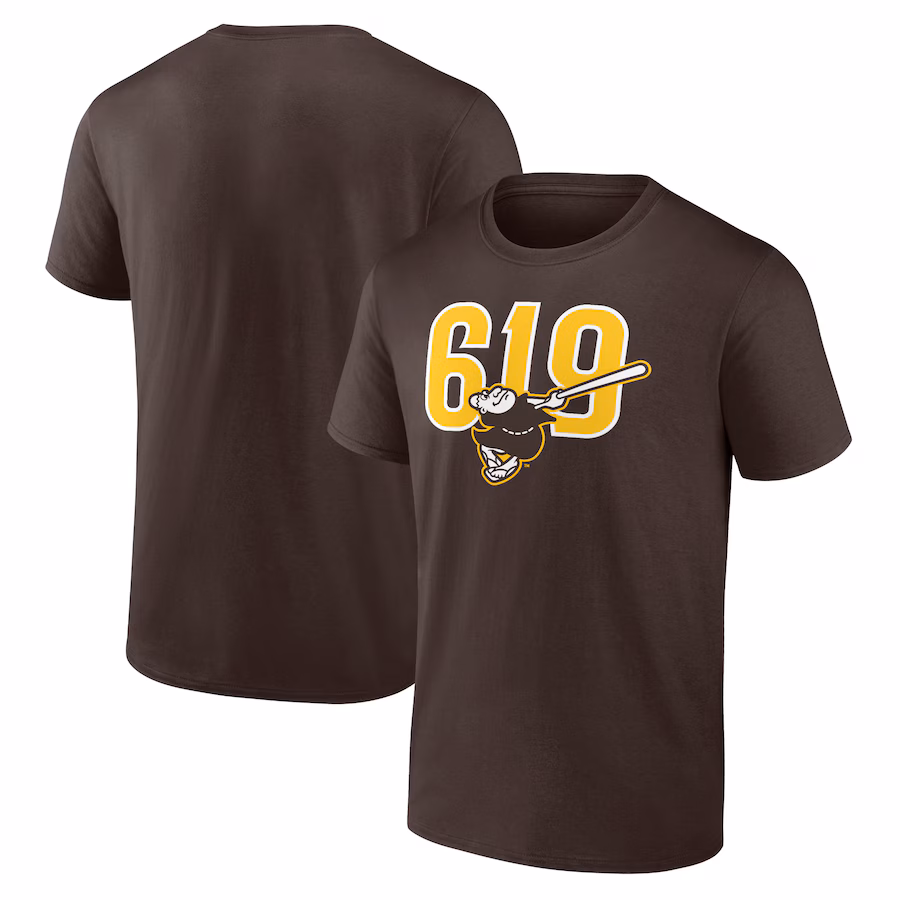 Men's San Diego Padres Brown 619 Beisbol T-Shirt