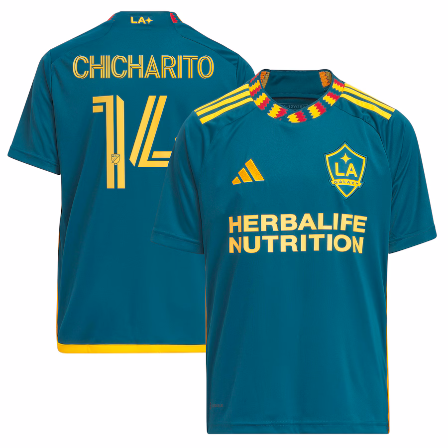 Youth LA Galaxy Chicharito adidas Green 2023 LA Kit Replica Player Jersey