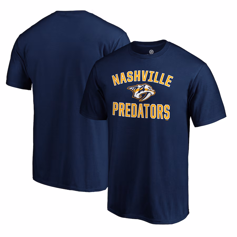 Men's Nashville Predators Fanatics Navy Team Victory Arch T-Shirt