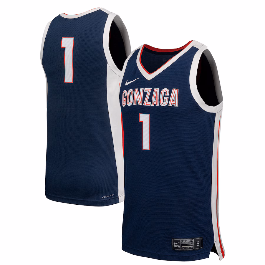 Men's Nike  Navy Gonzaga Bulldogs  Replica Basketball Jersey