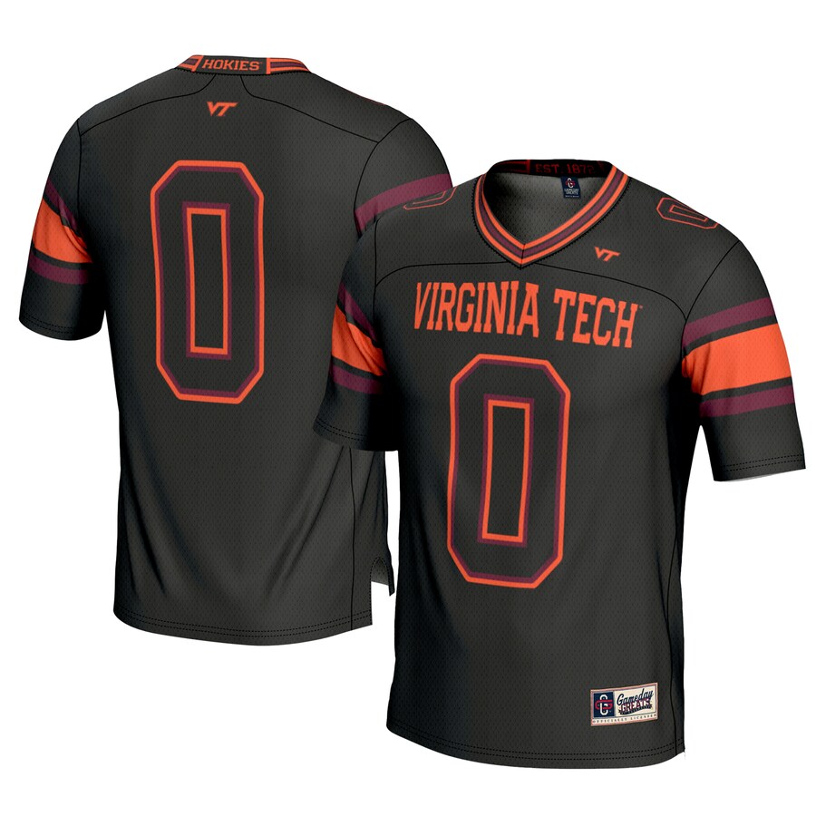 Men's GameDay Greats #0 Black Virginia Tech Hokies Football Jersey
