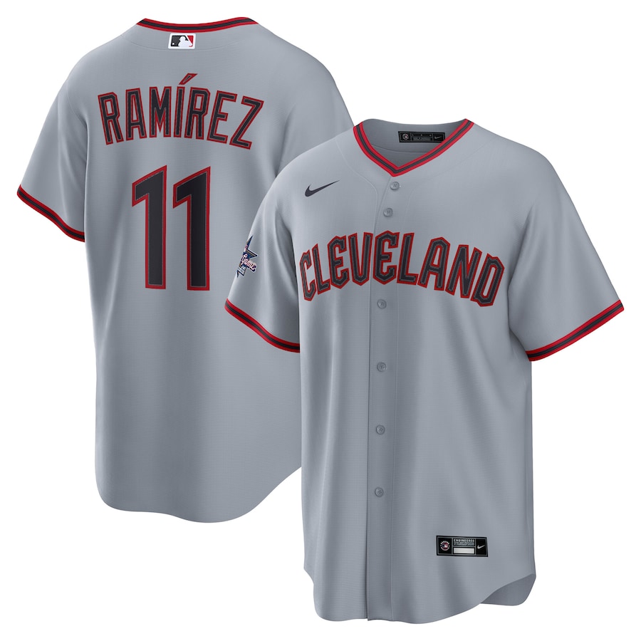 Men's Cleveland Guardians José Ramírez Nike Gray 2025 MLB All-Star Game Road Replica Player Jersey