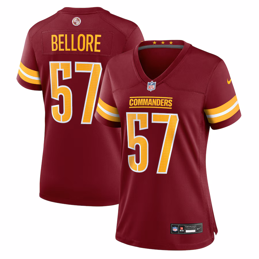 Women's Washington Commanders Nick Bellore Nike Burgundy Team Game Jersey