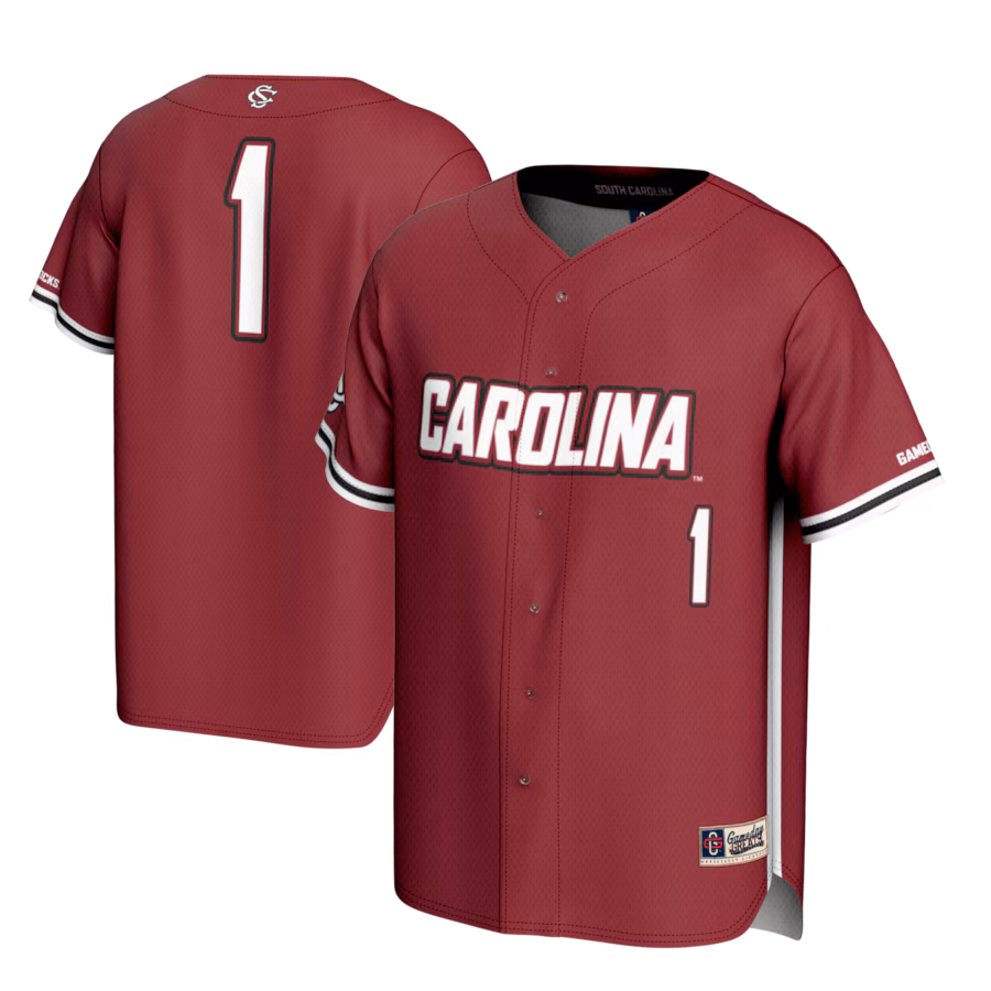 Youth GameDay Greats #1 Garnet South Carolina Gamecocks Lightweight Baseball Fashion Jersey