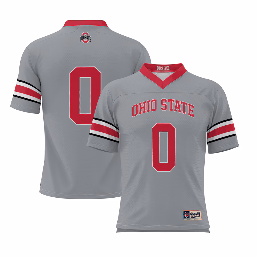 Men's GameDay Greats #0 Gray Ohio State Buckeyes Lightweight Lacrosse Jersey