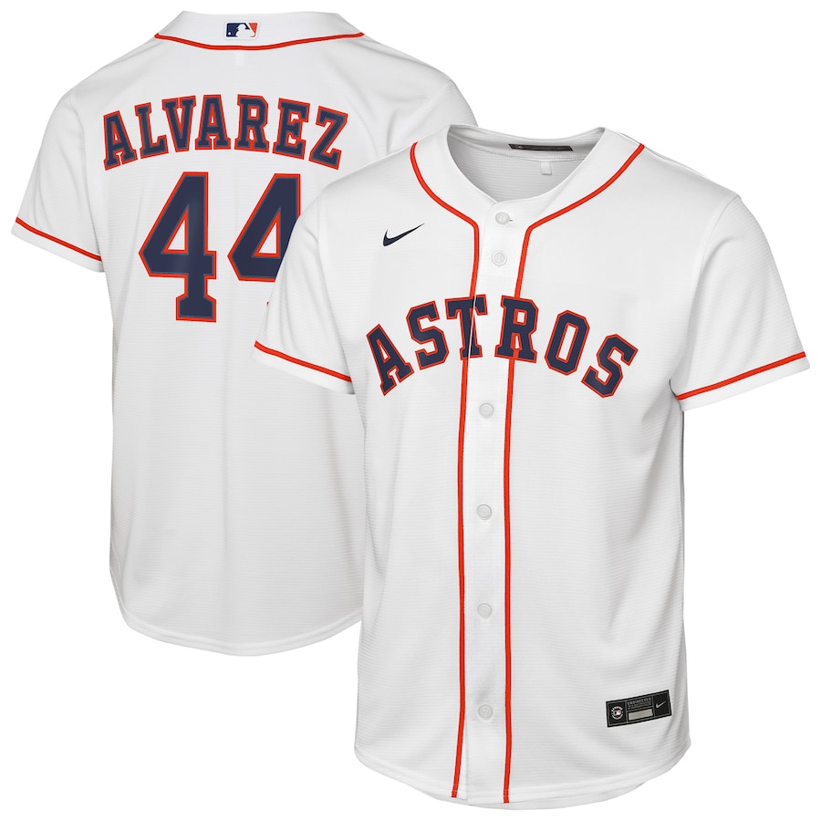 Youth Houston Astros Yordan Alvarez Nike White Home Replica Jersey