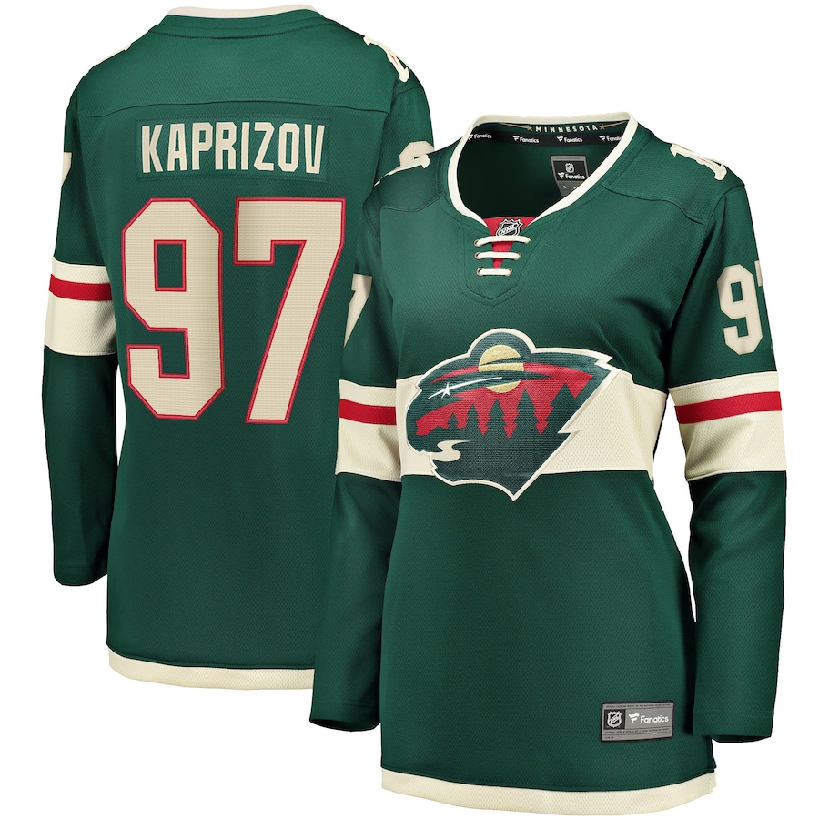 Women's Minnesota Wild Kirill Kaprizov Fanatics Green Home Breakaway Replica Jersey
