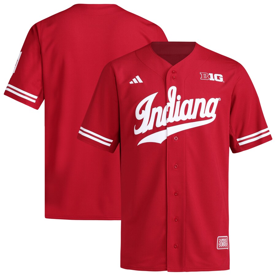 Men's adidas  Crimson Indiana Hoosiers Replica Baseball Jersey