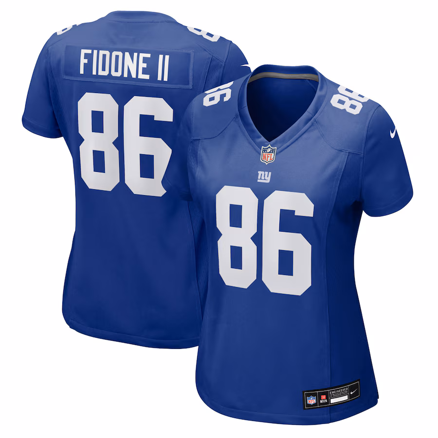 Women's New York Giants Thomas Fidone II Nike Royal Team Game Jersey