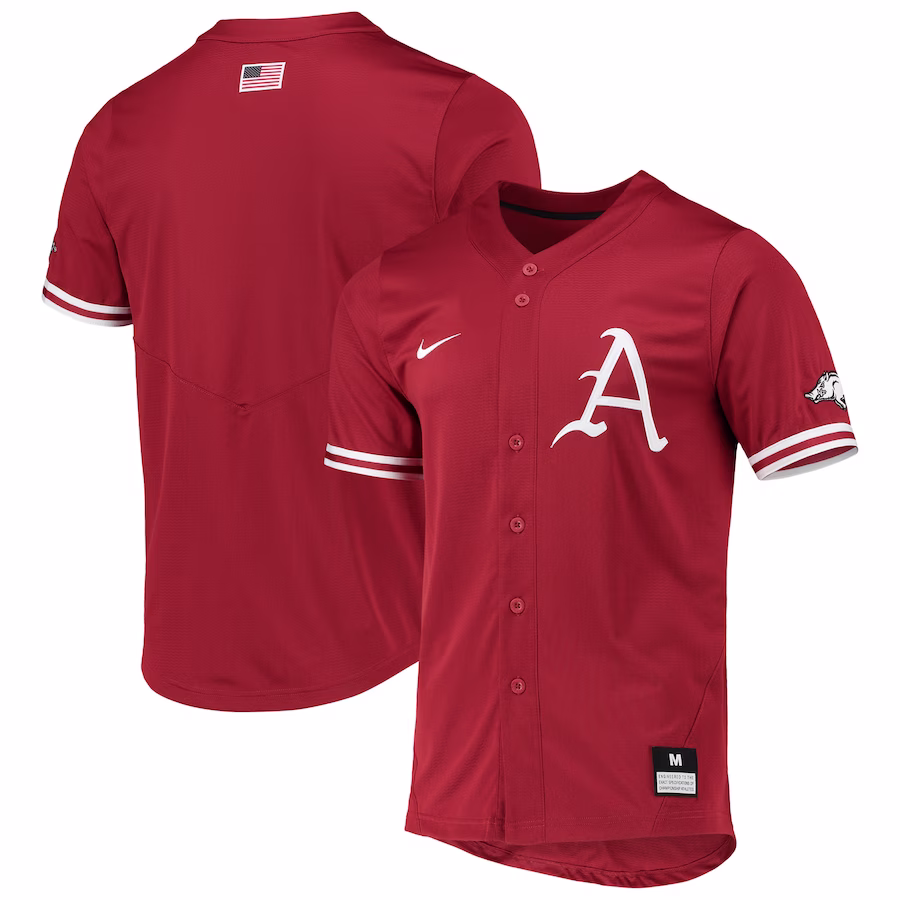 Arkansas Razorbacks Nike Replica Baseball Jersey - Cardinal