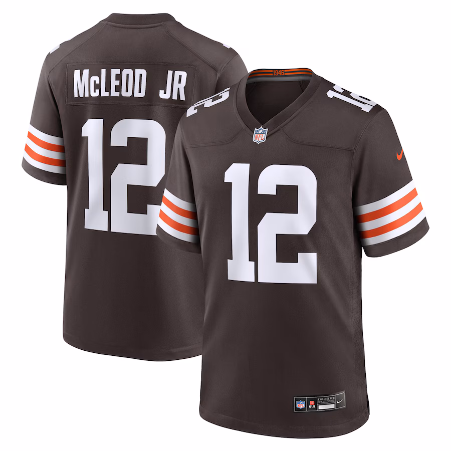Men's Cleveland Browns Rodney McLeod Jr Nike Brown Team Game Jersey